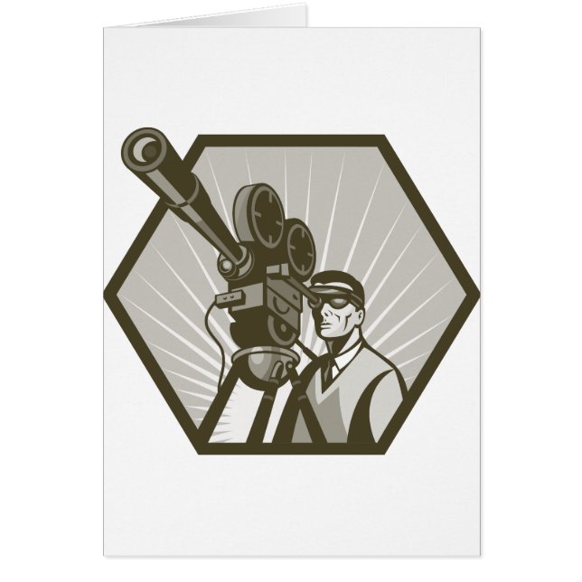 ヴィンテージの映画またはテレビのフィルムのカメラディレクター (正面)