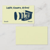 ヴィンテージの映画用カメラの名刺 名刺 (正面/裏面)