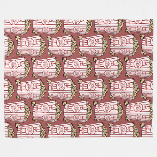 ヴィンテージの映画館のポップコーンの容器 フリースブランケット (正面(横))