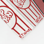 ヴィンテージの映画館のポップコーンの容器 フリースブランケット (角)