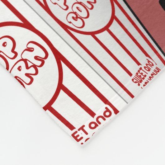 ヴィンテージの映画館のポップコーンの容器 フリースブランケット (角)