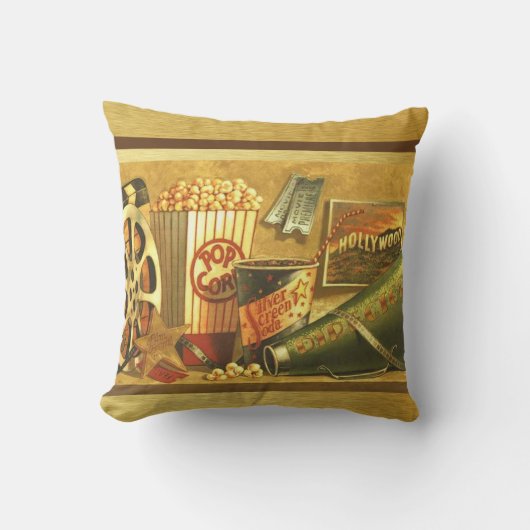 ヴィンテージの映画館の装飾用クッション クッション (正面)
