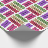 ヴィンテージの映画館及び劇場の切符の半券パターン ラッピングペーパー (角)