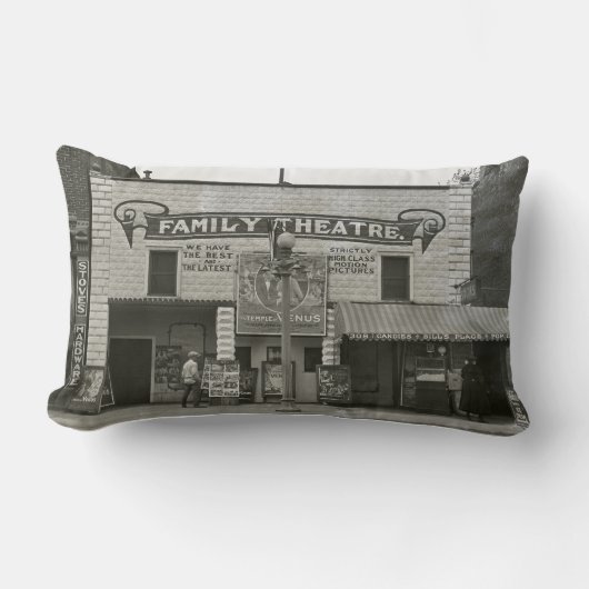 ヴィンテージの映画館家族の映画館 ランバークッション (正面)