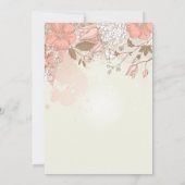 ヴィンテージの春の花のベビーシャワーの招待状 招待状 (裏面)