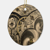 ヴィンテージの時計仕掛けのオーナメント セラミックオーナメント (左)