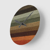 ヴィンテージの暖かい秋の縞模様、地球の調子 ラウンド壁時計 (傾斜)
