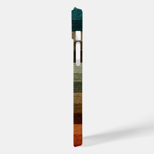 ヴィンテージの暖ストライプのかい秋のパターン、アーストーン Case-Mate iPhoneケース (裏面 / 左)