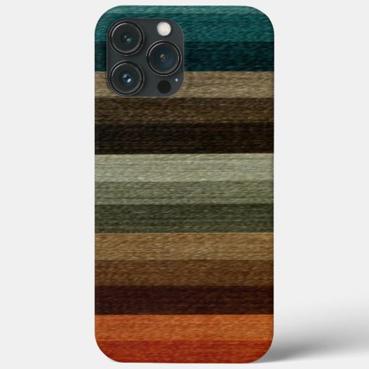 ヴィンテージの暖ストライプのかい秋のパターン、アーストーン Case-Mate iPhoneケース (裏面)