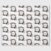 ヴィンテージの暗いフローラベビーシャワー ラッピングペーパー (フラット)