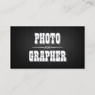 ヴィンテージの暗い木製のカメラマンの名刺 名刺