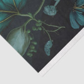 ヴィンテージの暗い花模様の分離 薄葉紙 (詳細)