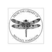 ヴィンテージの書庫から書かれたトンボの本 ラバースタンプ (インプリント)