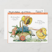 ヴィンテージの最も甘い御馳走"陽気なCHICKIES " シーズンポストカード (正面/裏面)