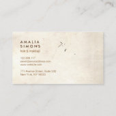 ヴィンテージの最小主義の名刺 名刺 (裏面)