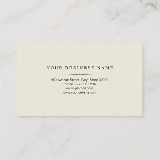 ヴィンテージの最小主義の名刺 名刺 (裏面)