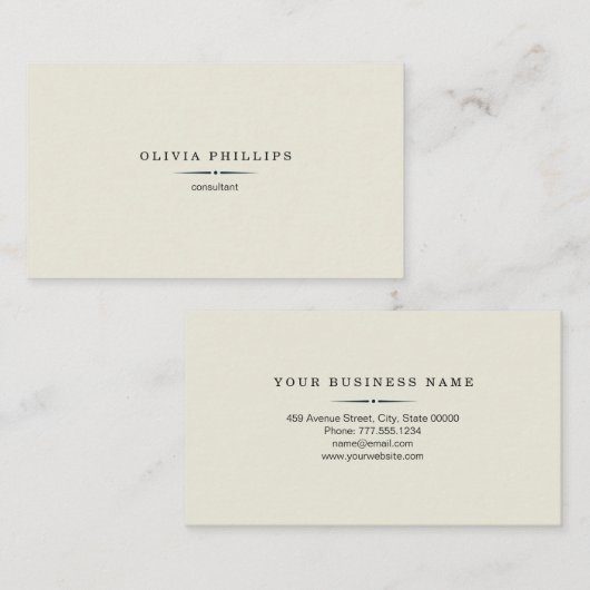 ヴィンテージの最小主義の名刺 名刺 (正面/裏面)