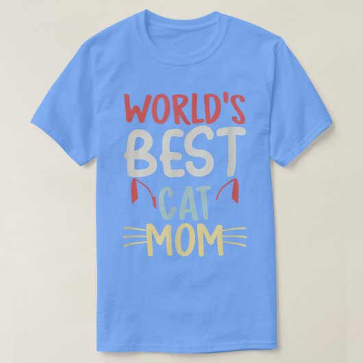 ヴィンテージの最高の猫ママニャー猫マ最高のマ Tシャツ (デザイン正面)