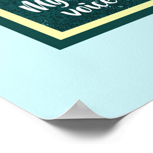 ヴィンテージの月のアートと嵐の海と引用文 ポスター (角)