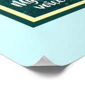 ヴィンテージの月のアートと嵐の海と引用文 ポスター (角)