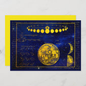 ヴィンテージの月の土星木星金星の位相 (正面/裏面)