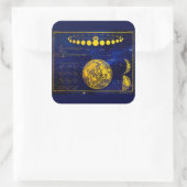 ヴィンテージの月の土星木星金星の位相 スクエアシール (バッグ)