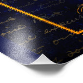 ヴィンテージの月の土星木星金星の位相 フォトプリント            (角)