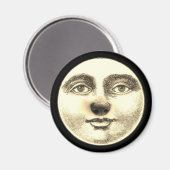 ヴィンテージの月の子犬の鼻のお洒落男 マグネット (正面/裏面)