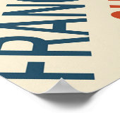 ヴィンテージの有名な都市USAワードクラウド ポスター (角)