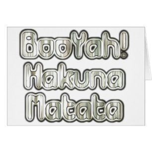 ヴィンテージの有名なBooYah Hakuna Matataデザイナーカードですよ
