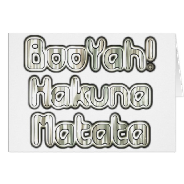 ヴィンテージの有名なBooYah Hakuna Matataデザイナーカードですよ (正面横)