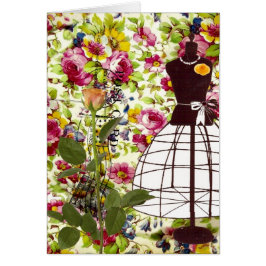 ヴィンテージの服の型枠および花