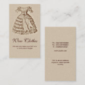 ヴィンテージの服の流行の名刺 名刺 (正面/裏面)