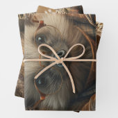 ヴィンテージの服を着たポルカインデコパージュ ラッピングペーパーシート (インサイチュ)