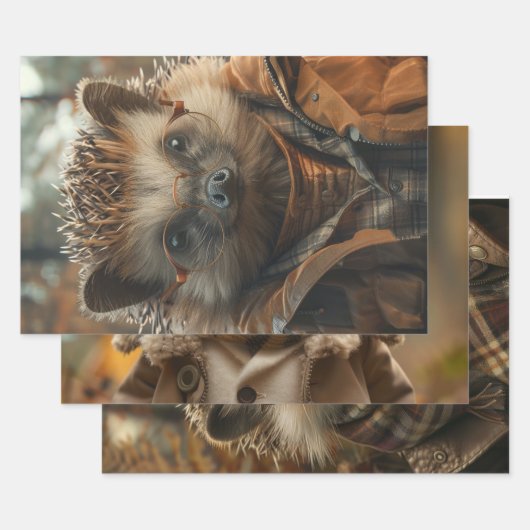 ヴィンテージの服を着たポルカインデコパージュ ラッピングペーパーシート (セット)