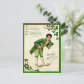 ヴィンテージの朝の先頭あなたへの聖パトリックの日 ポストカード (スタンド正面)