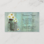 ヴィンテージの木およびメーソンジャーの名刺 名刺 (裏面)