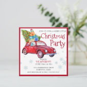 ヴィンテージの木と赤いベテルカー 招待状 (スタンド正面)