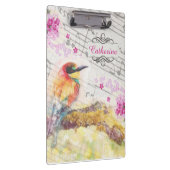 ヴィンテージの木のピンクの花の切り離し クリップボード (右)