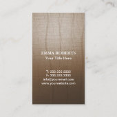 ヴィンテージの木のロゴのヨガの健康心理学 名刺 (裏面)