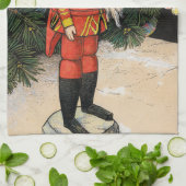 ヴィンテージの木の下のくるみ割り キッチンタオル (折り畳み)