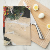 ヴィンテージの木の下のくるみ割り キッチンタオル (四つ折り)