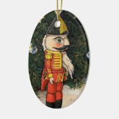 ヴィンテージの木の下のくるみ割り セラミックオーナメント (左)