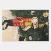 ヴィンテージの木の下のくるみ割り ラッピングペーパーシート (正面2)