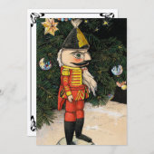 ヴィンテージの木の下のくるみ割り 招待状 (正面/裏面)