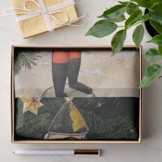 ヴィンテージの木の下のくるみ割り 薄葉紙 (ギフト)