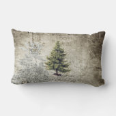 ヴィンテージの木の休日の枕 ランバークッション (裏面)