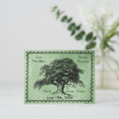 ヴィンテージの木の屋外の素朴な家族会の緑 案内ポストカード (スタンド正面)