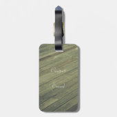 ヴィンテージの木の板の床 ラゲッジタグ (裏面縦)