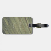 ヴィンテージの木の板の床 ラゲッジタグ (裏面横)